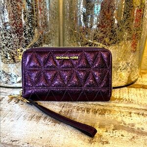 Michael Kors Purple Wristlet Wallet